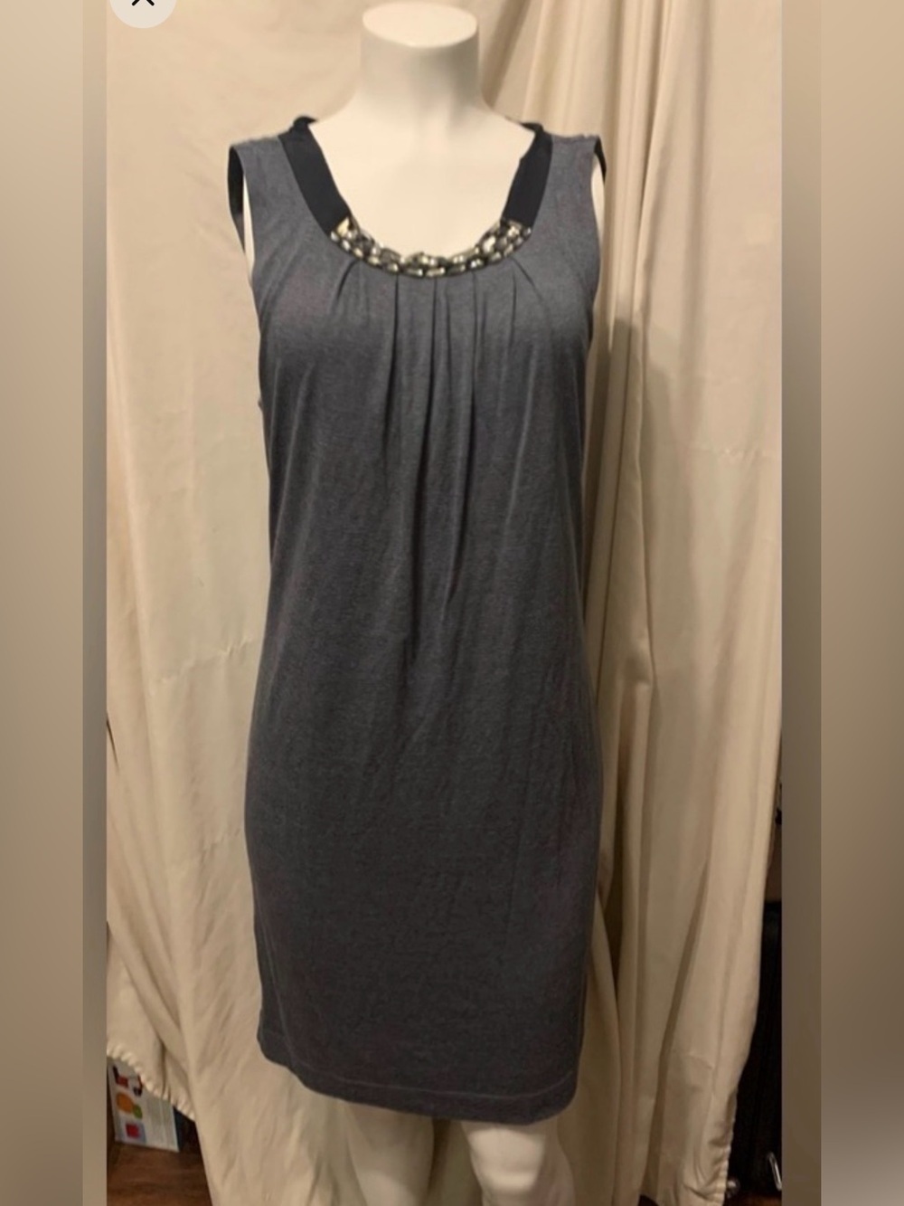 Loft jersey charcoal grey dress s